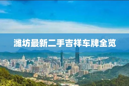 潍坊最新二手吉祥车牌全览