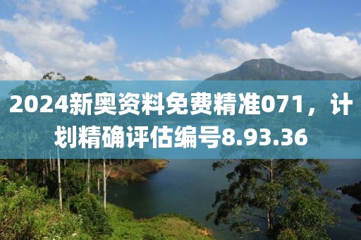 2024新奥资料免费精准071，计划精确评估编号8.93.36