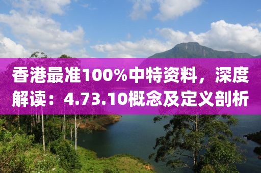 香港最准100%中特资料，深度解读：4.73.10概念及定义剖析