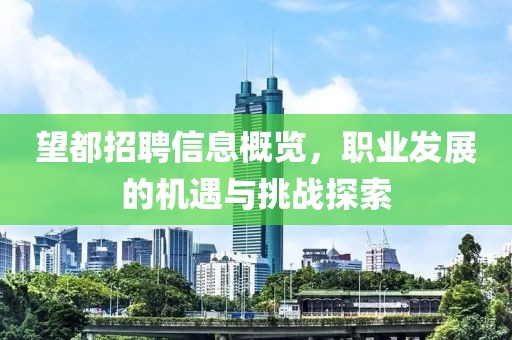 望都招聘信息概览，职业发展的机遇与挑战探索