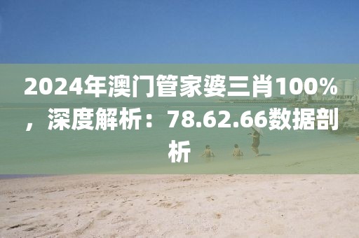 2024年澳门管家婆三肖100%，深度解析：78.62.66数据剖析