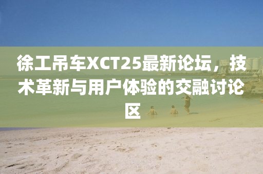 徐工吊车XCT25最新论坛，技术革新与用户体验的交融讨论区