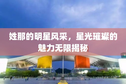 姓那的明星风采，星光璀璨的魅力无限揭秘