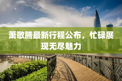 萧敬腾最新行程公布，忙碌展现无尽魅力