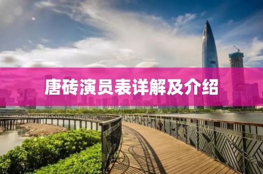 唐砖演员表详解及介绍