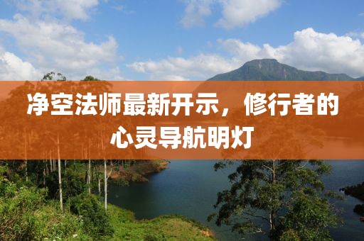 净空法师最新开示，修行者的心灵导航明灯
