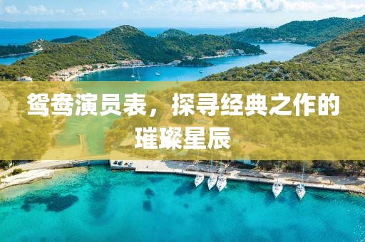 鸳鸯演员表，探寻经典之作的璀璨星辰