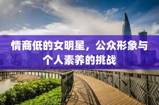 情商低的女明星，公众形象与个人素养的挑战