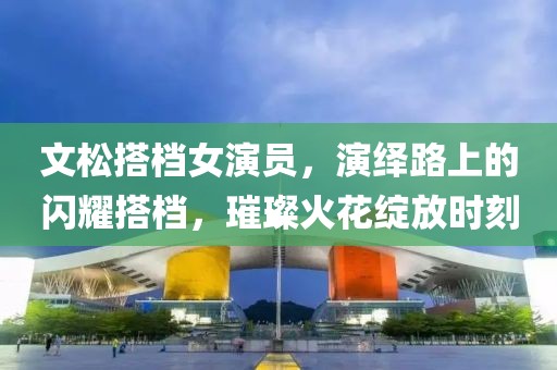 文松搭档女演员，演绎路上的闪耀搭档，璀璨火花绽放时刻