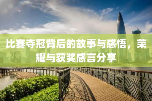 比赛夺冠背后的故事与感悟，荣耀与获奖感言分享